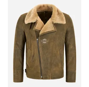 CLASSIC B3 Sheepskin JACKET Shearling FUR Aviator Flying Bomber Jacket