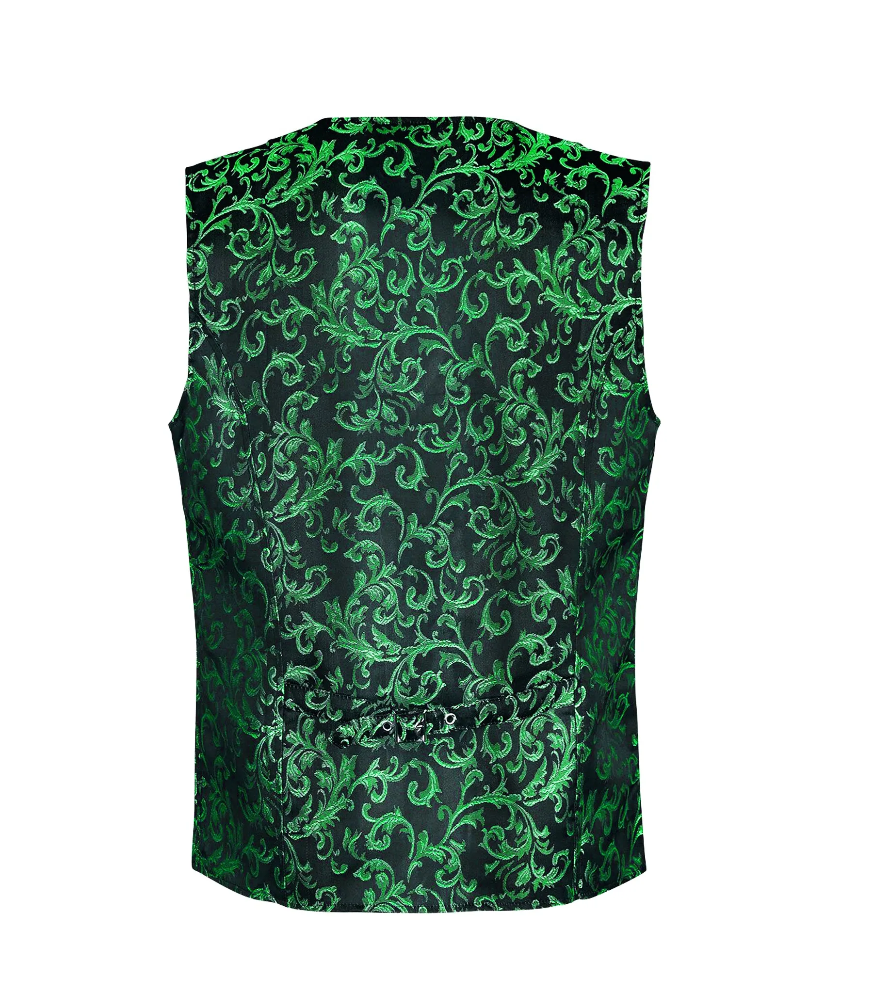 Classic Green-fueled Brocade Men's Waist Coat