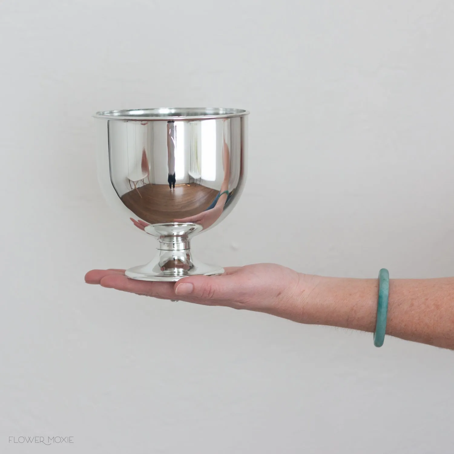 Classic Silver Footed Chalice Vase