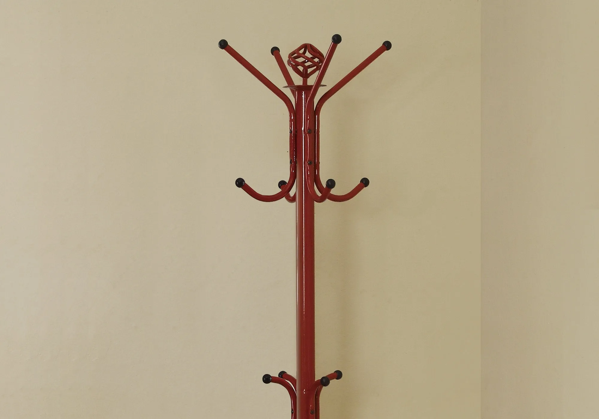 Coat Rack - 70"H / Red Metal