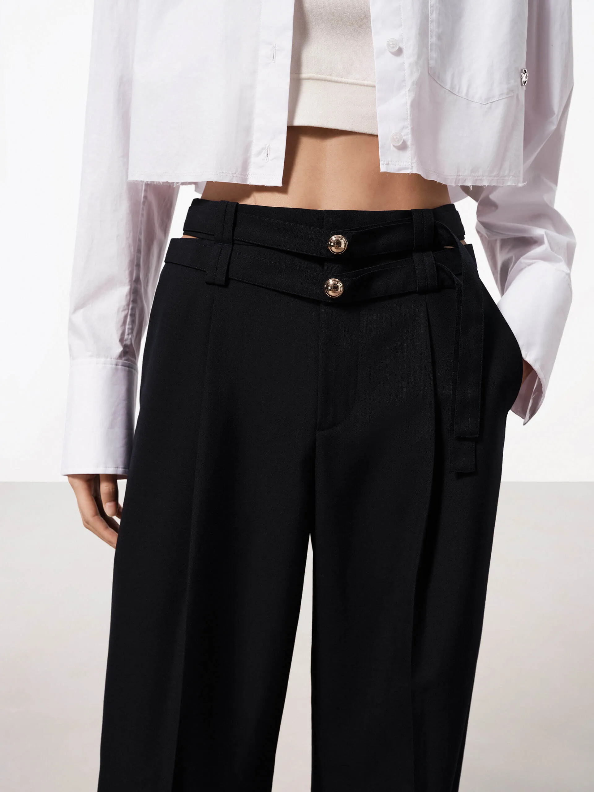 Deconstruct Waist Belt Pants