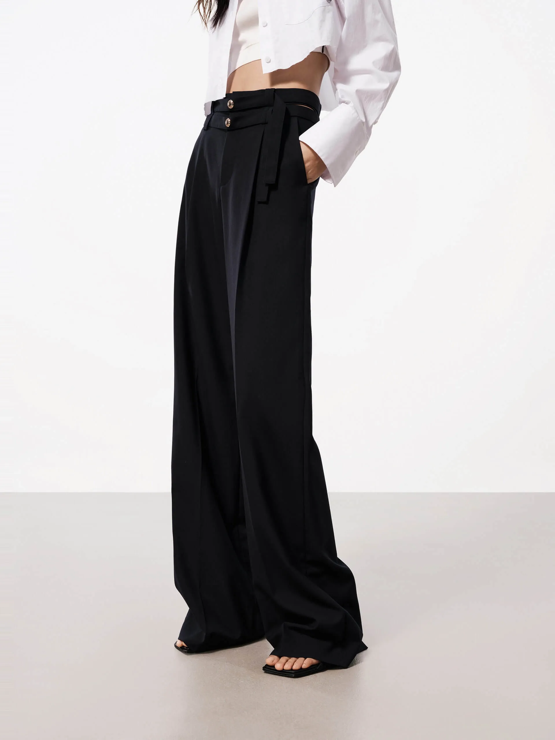 Deconstruct Waist Belt Pants