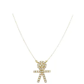 Diamond Pave Boy Necklace