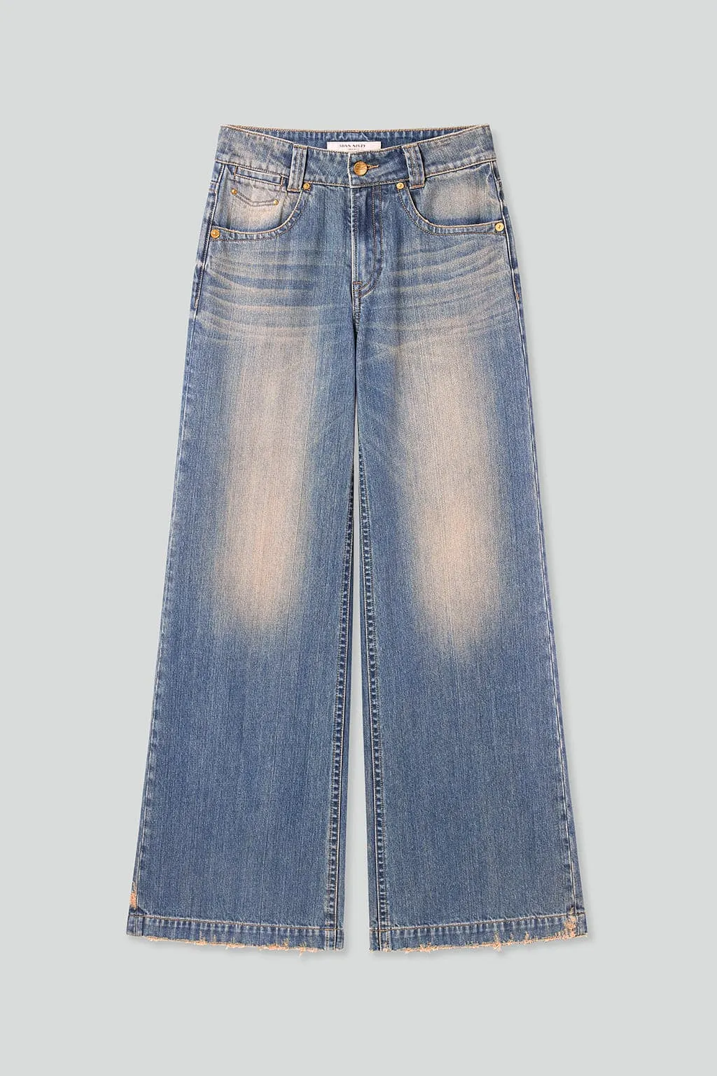 Distressed Wide Leg Jeans