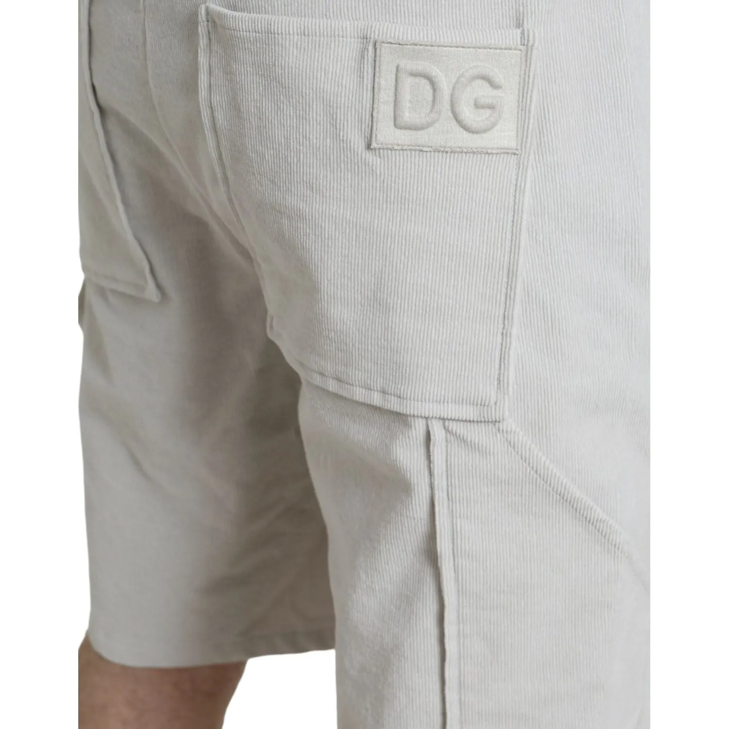 Dolce & Gabbana Beige Cotton Corduroy Men's Bermuda Shorts