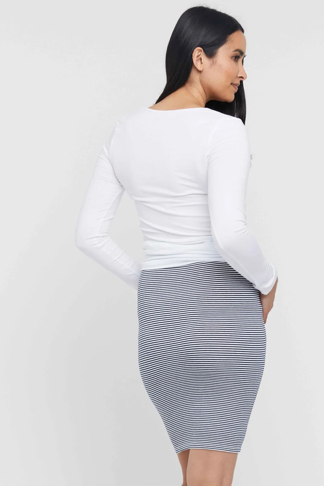 Double Layer Tube Skirt - Thin Stripe