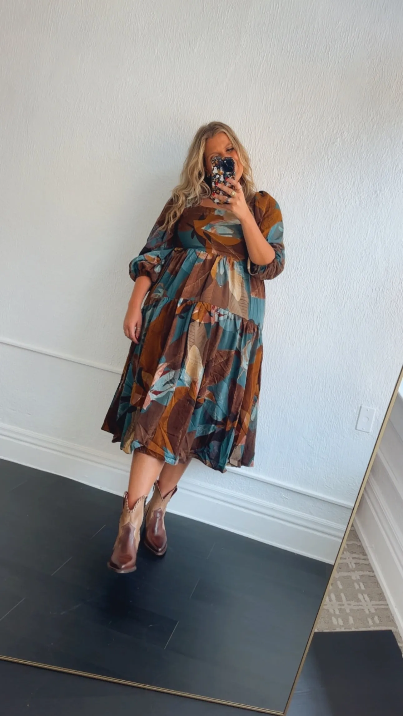 Dress To Impress Printed Maxi Dress, Teal