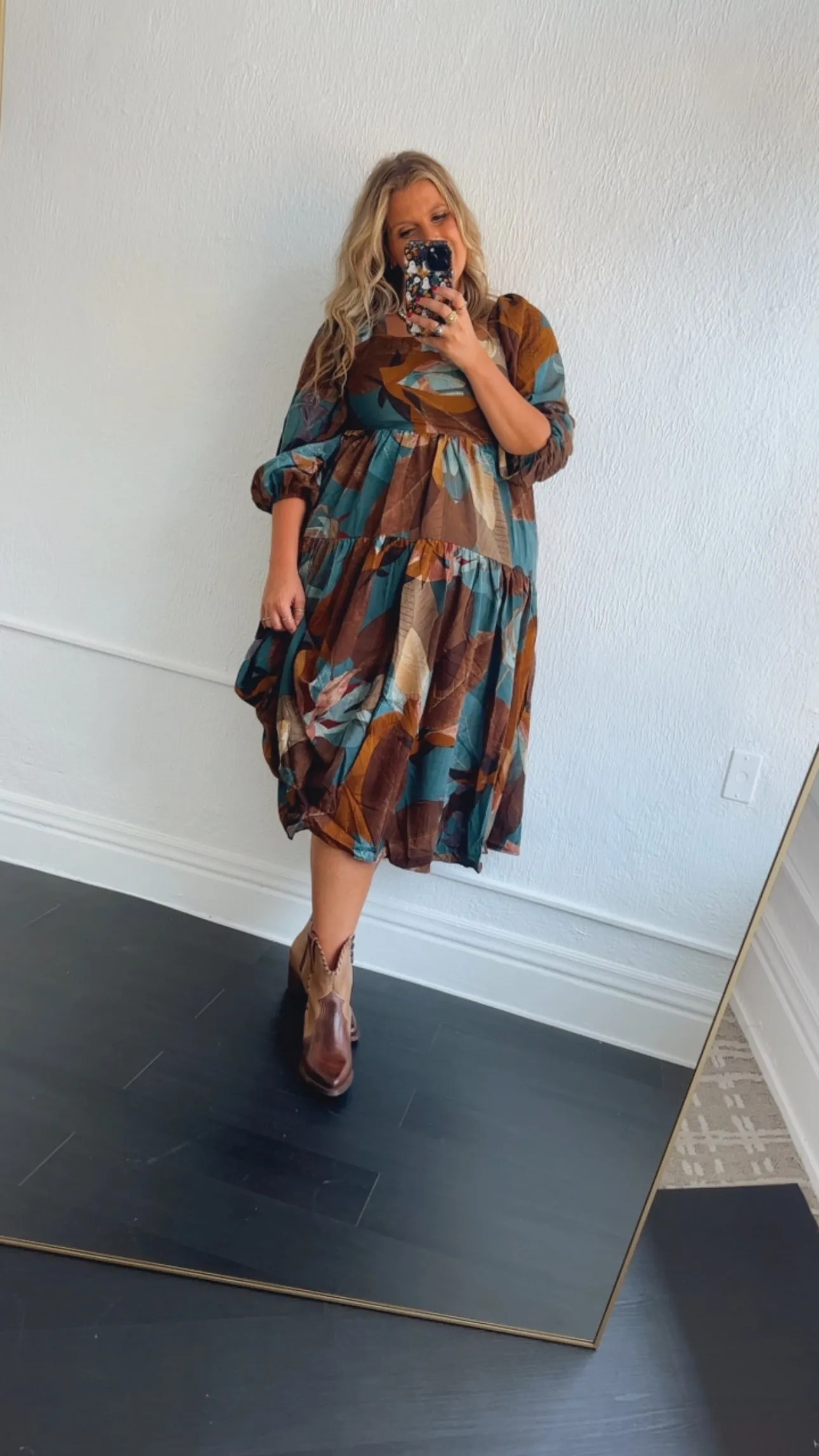 Dress To Impress Printed Maxi Dress, Teal