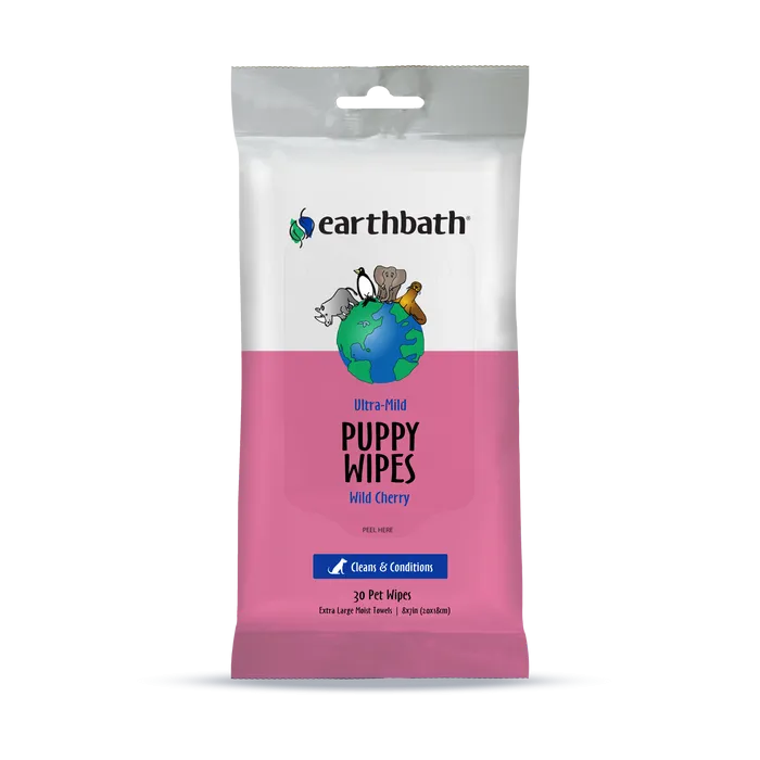 Earthbath Grooming Wipes Wild Cherry for Puppy (100 Count)