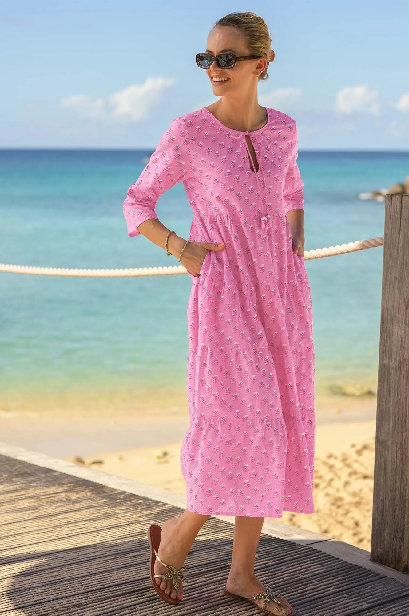 Emma Cotton Dress | Periwinkle Pink