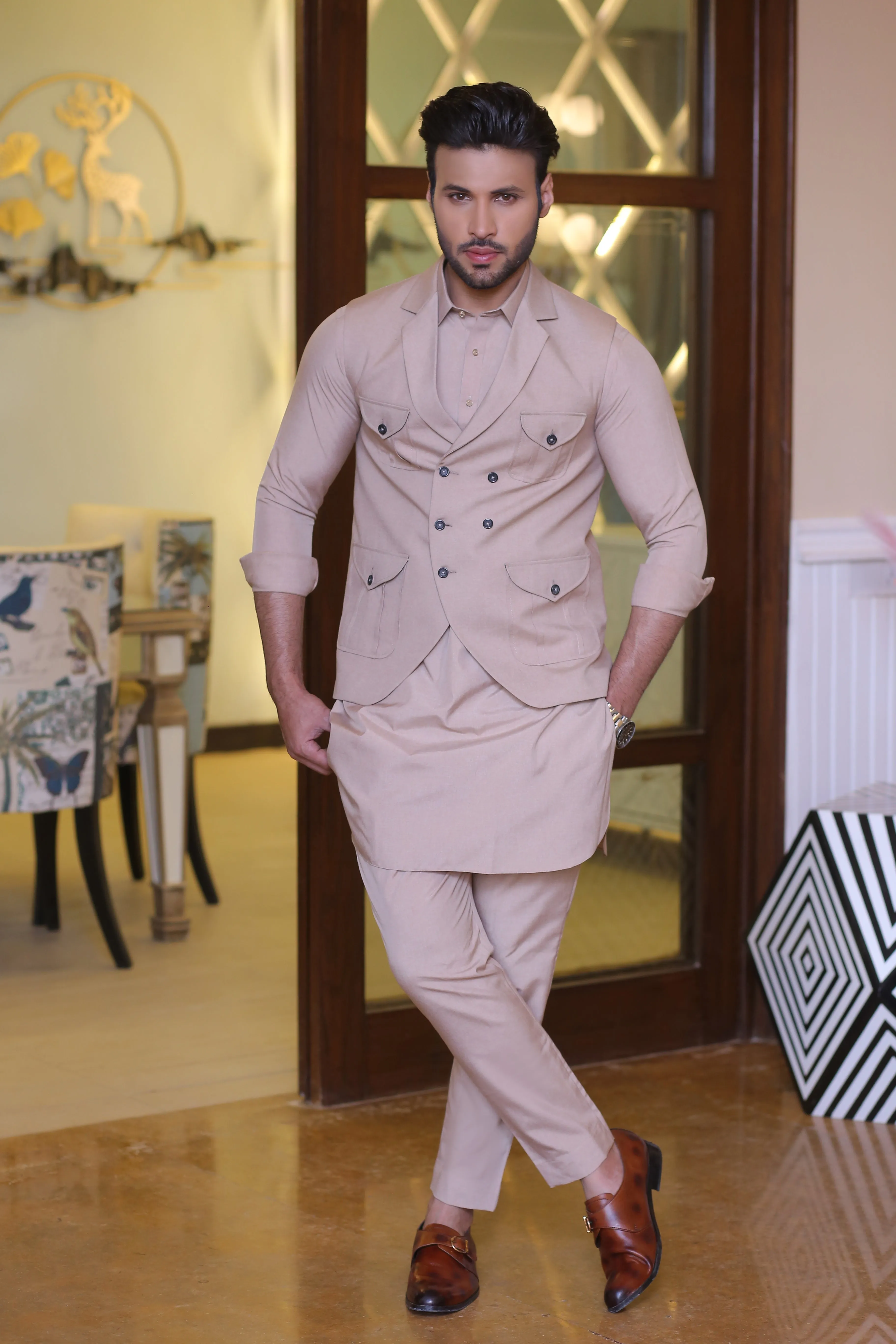 ER WC 1054 Beige Waist Coat