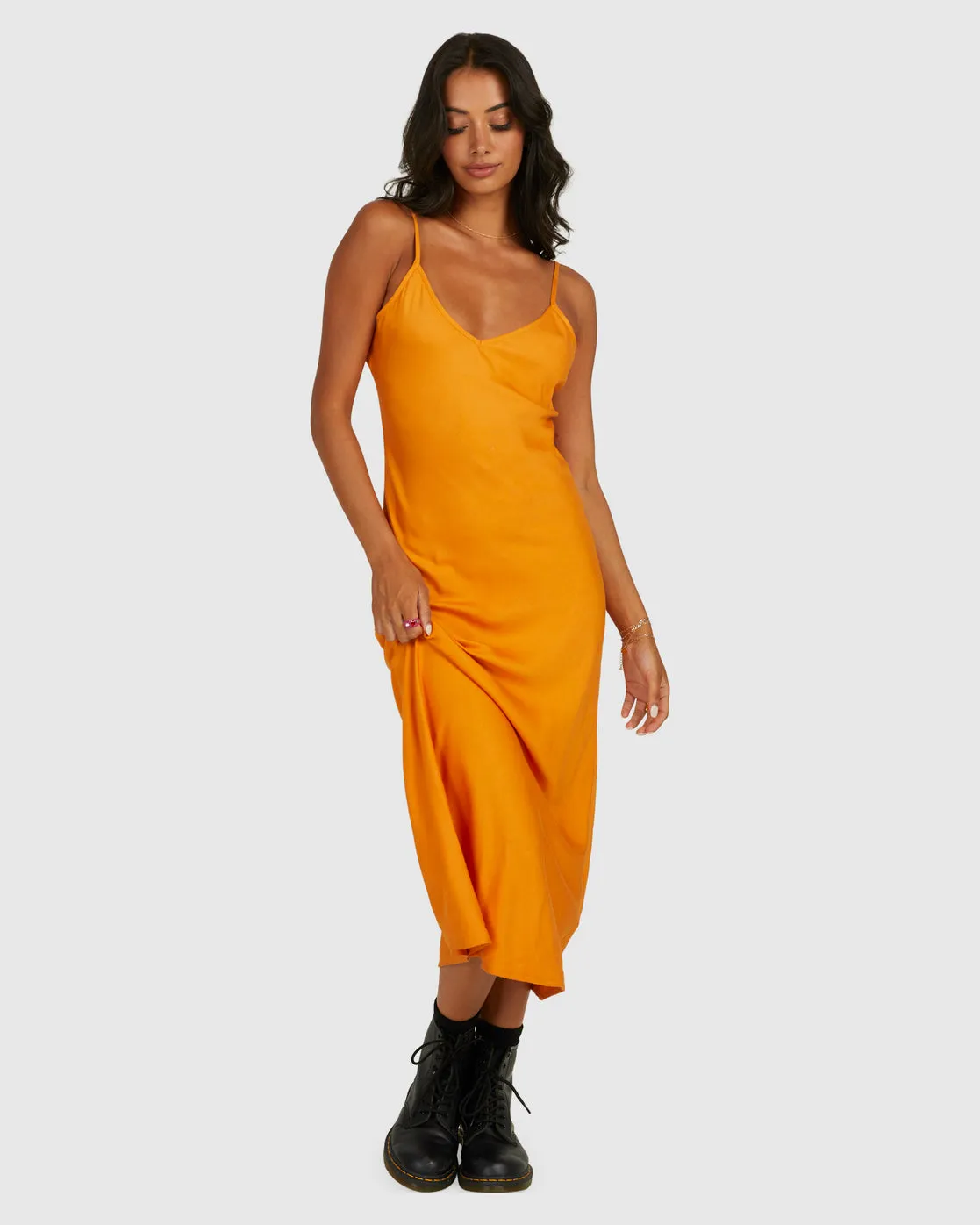 Everyday Bias Midi Slip Dress - Desert Sun