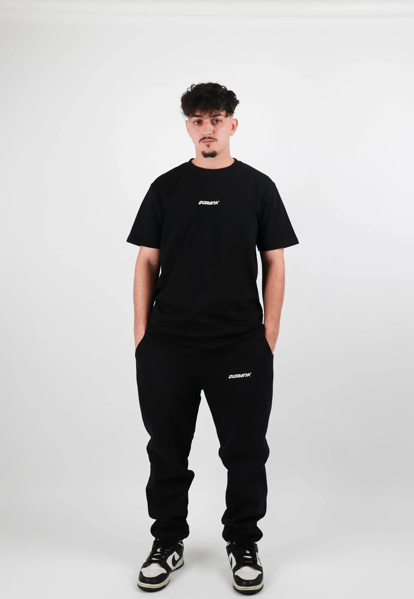 Everyday Flock Print T-Shirt- Black