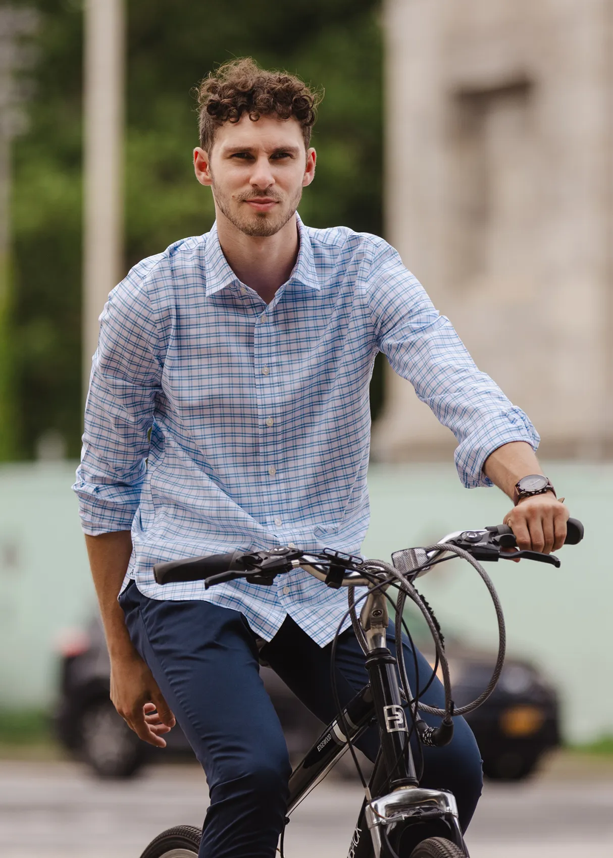 EVERYDAY Light Blue Grid Shirt