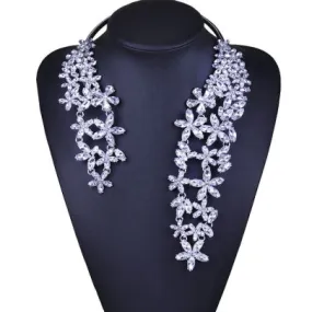 Fathion Alloy Full Rhinestone Exaggerated Necklace