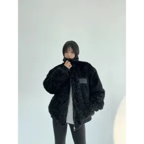 Faux Fur Zip-Up Coat