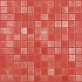 Fog Red Slip Resistant, 1" x 1" - Glass Tile