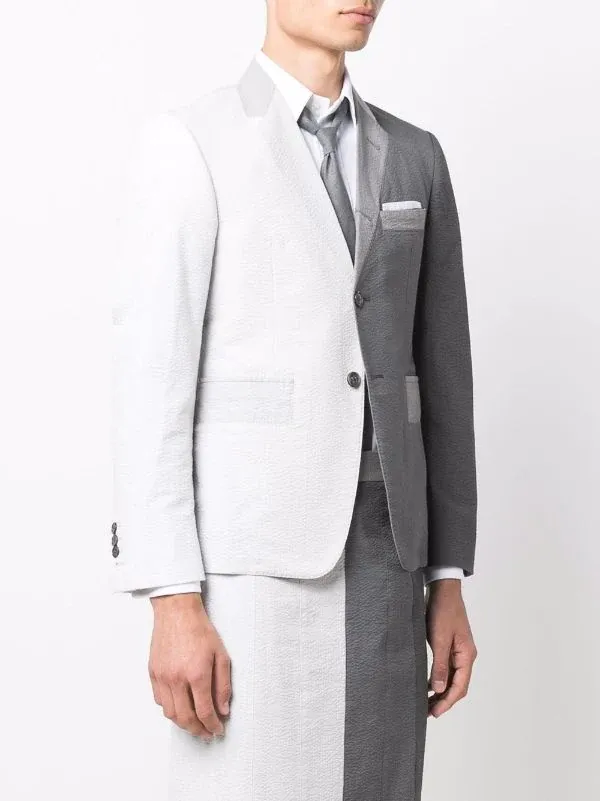 Funmix Seersucker Classic Sport Coat Fit