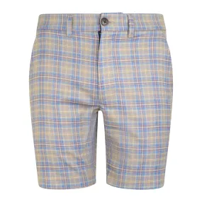 Gabicci Vintage Murphy Check Shorts Blue