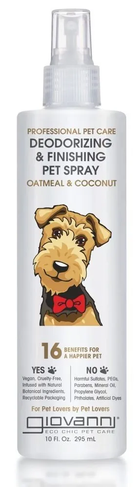 Giovanni Professional Pet Collection Deodorizing & Finishing Spray Oatmeal & Coconut 10 oz Liquid