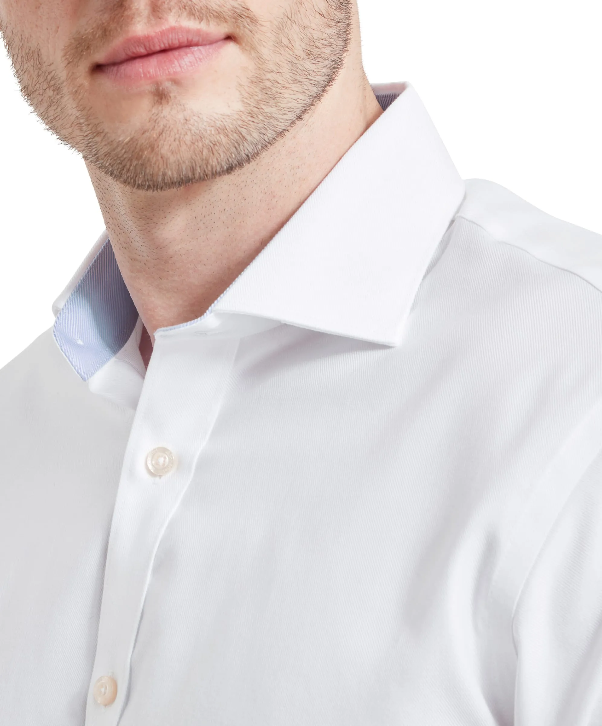 Greenwich Tailored Shirt - White Diagonal