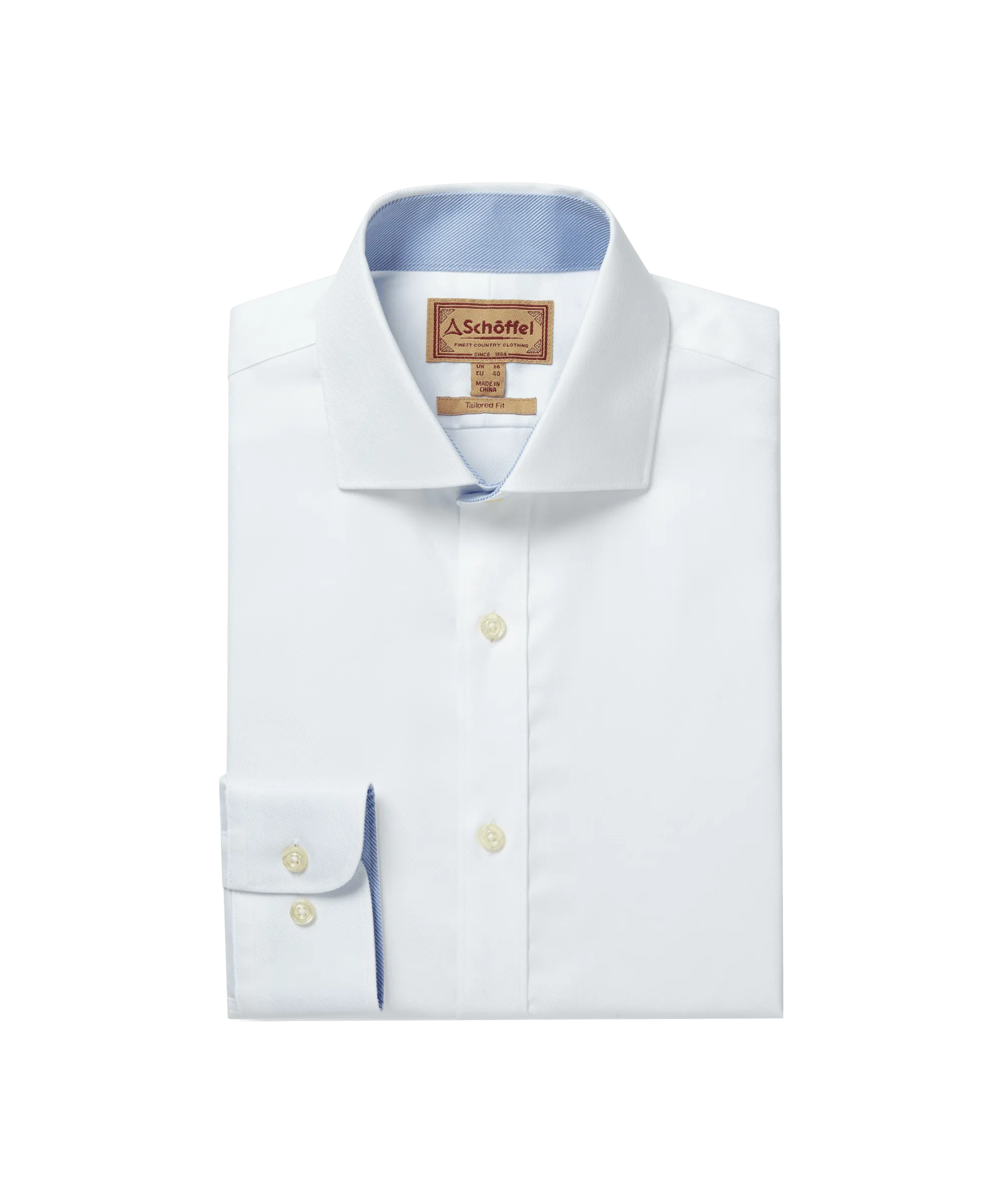 Greenwich Tailored Shirt - White Diagonal