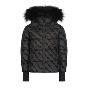 GSB28-BLACK SB LOGO COAT-BLACK FUR