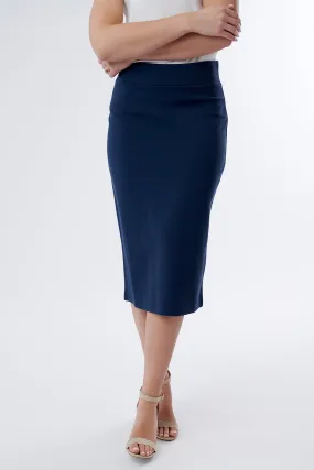 Hailey Midi Pencil Skirt (Navy)