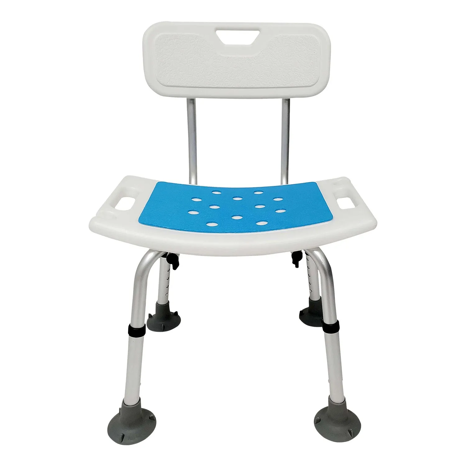 Height Adjustable Aluminium Shower Chair with Slip-Resistant Pad Orthonica