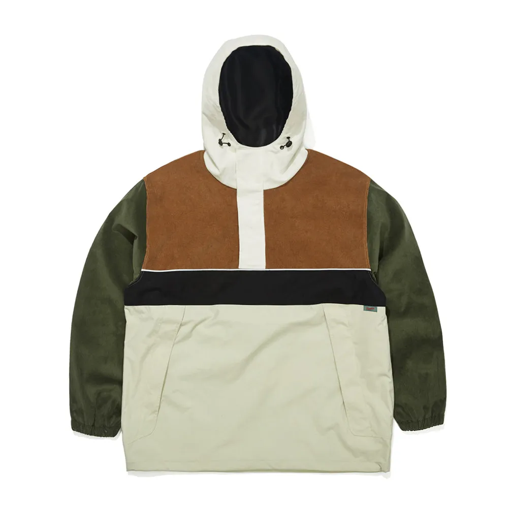 HF CORDUROY HOODED ANORAK JACKET CLASSIC BEIGE