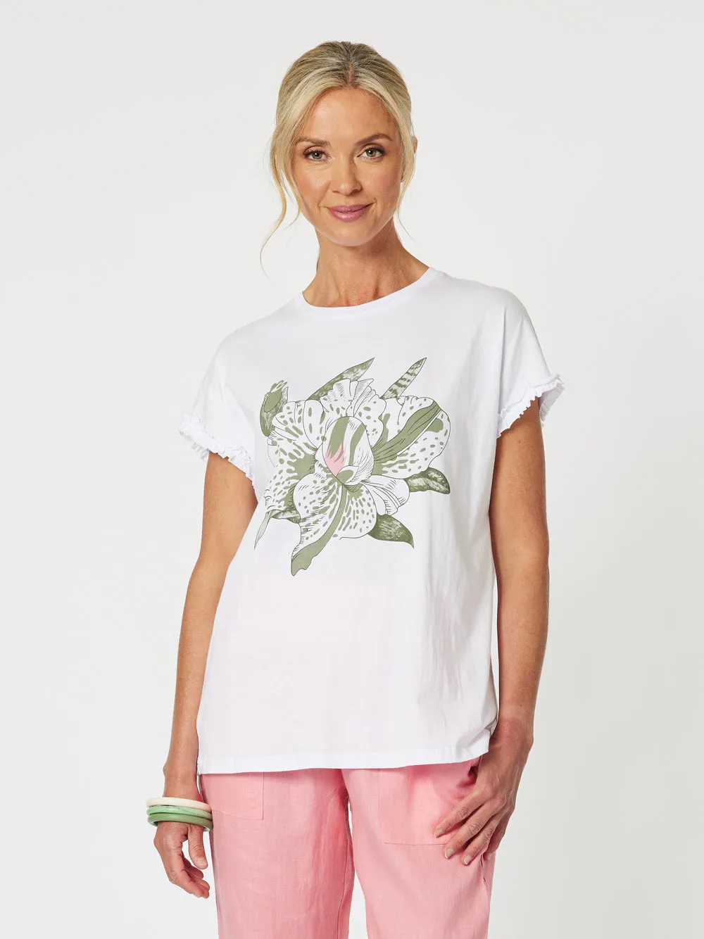 Hibiscus Tee - White