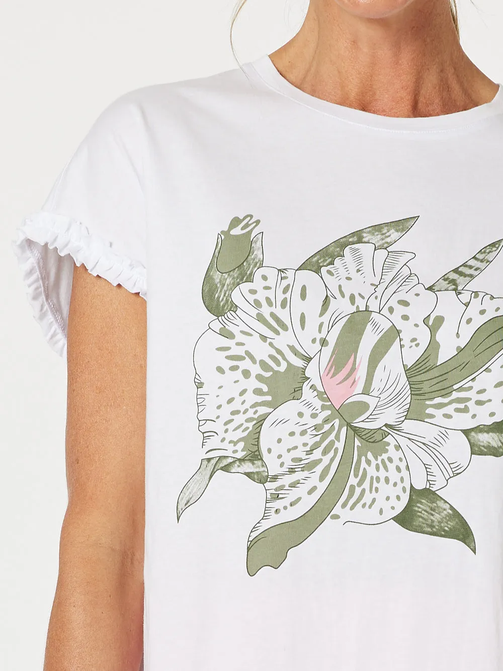 Hibiscus Tee - White