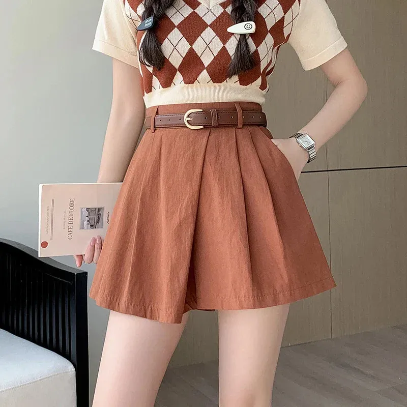 High Waist A-line Irregular Loose Short - Summer Fashion