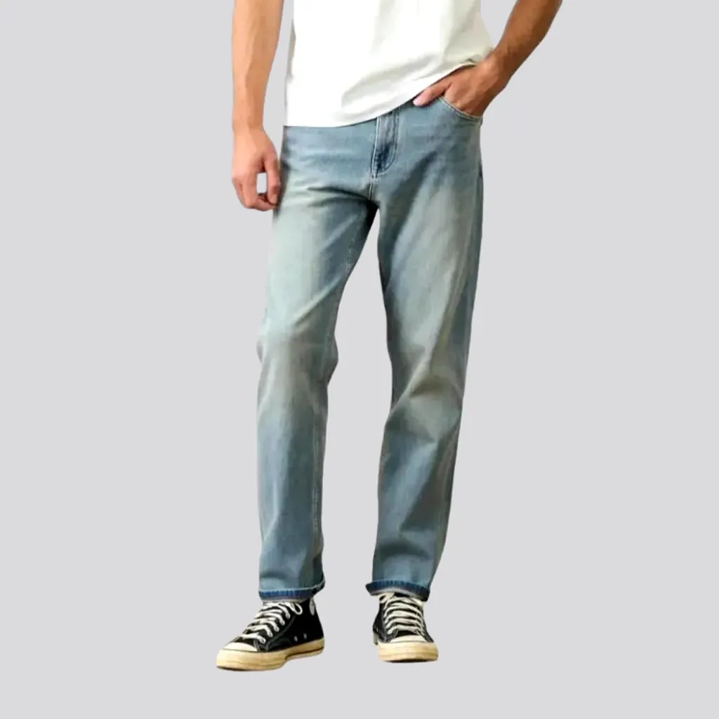 High-waist men's heavyweight jeans