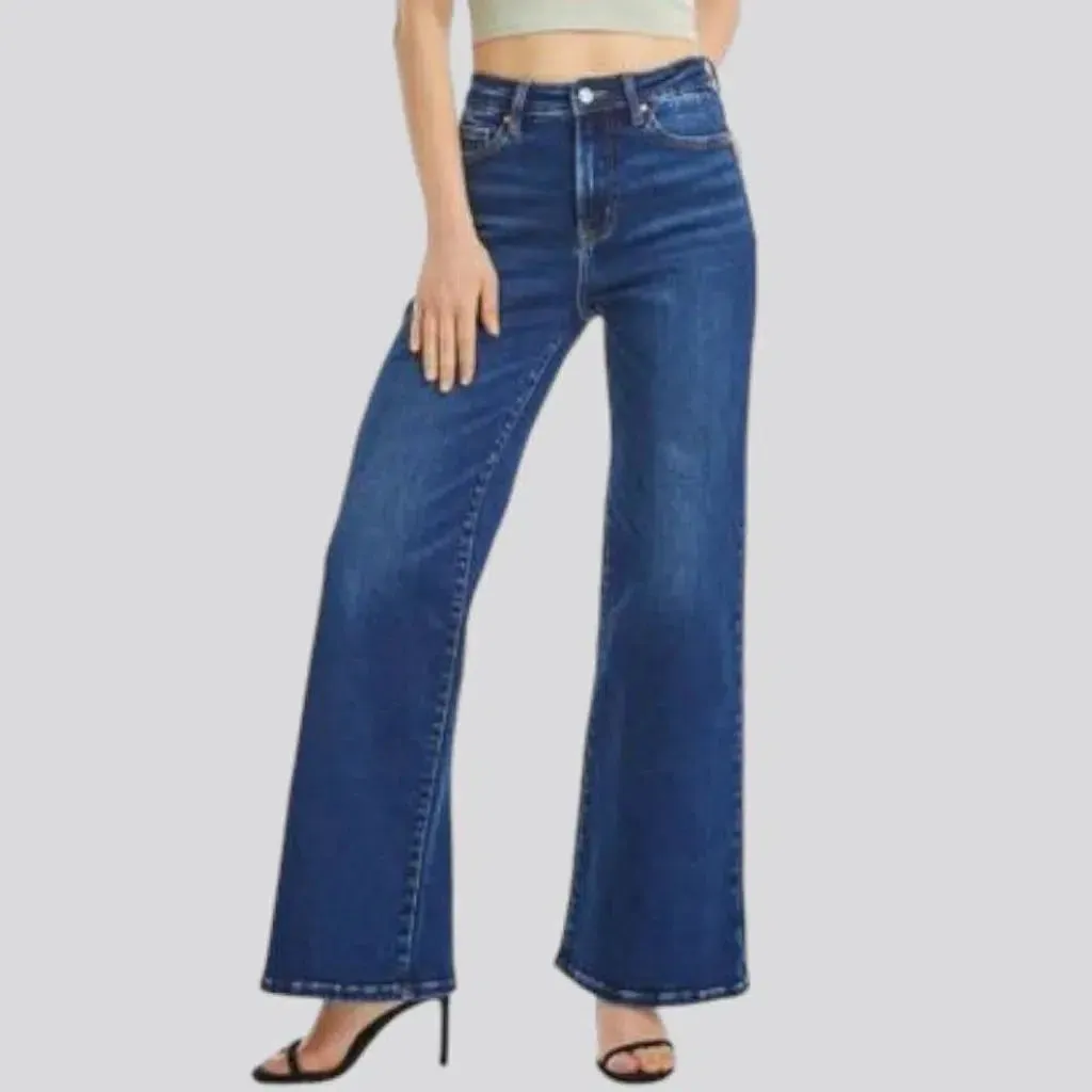 Highly-stretchy dark-wash jeans