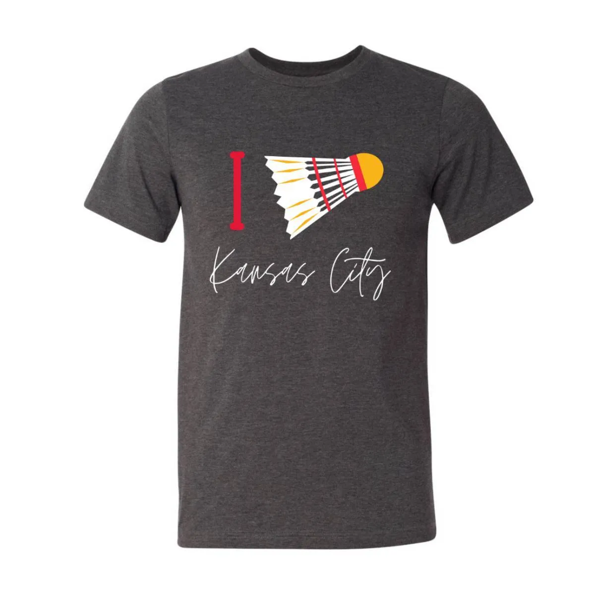 I Birdie (Love) Kansas City T-Shirt - Dark Grey Heather