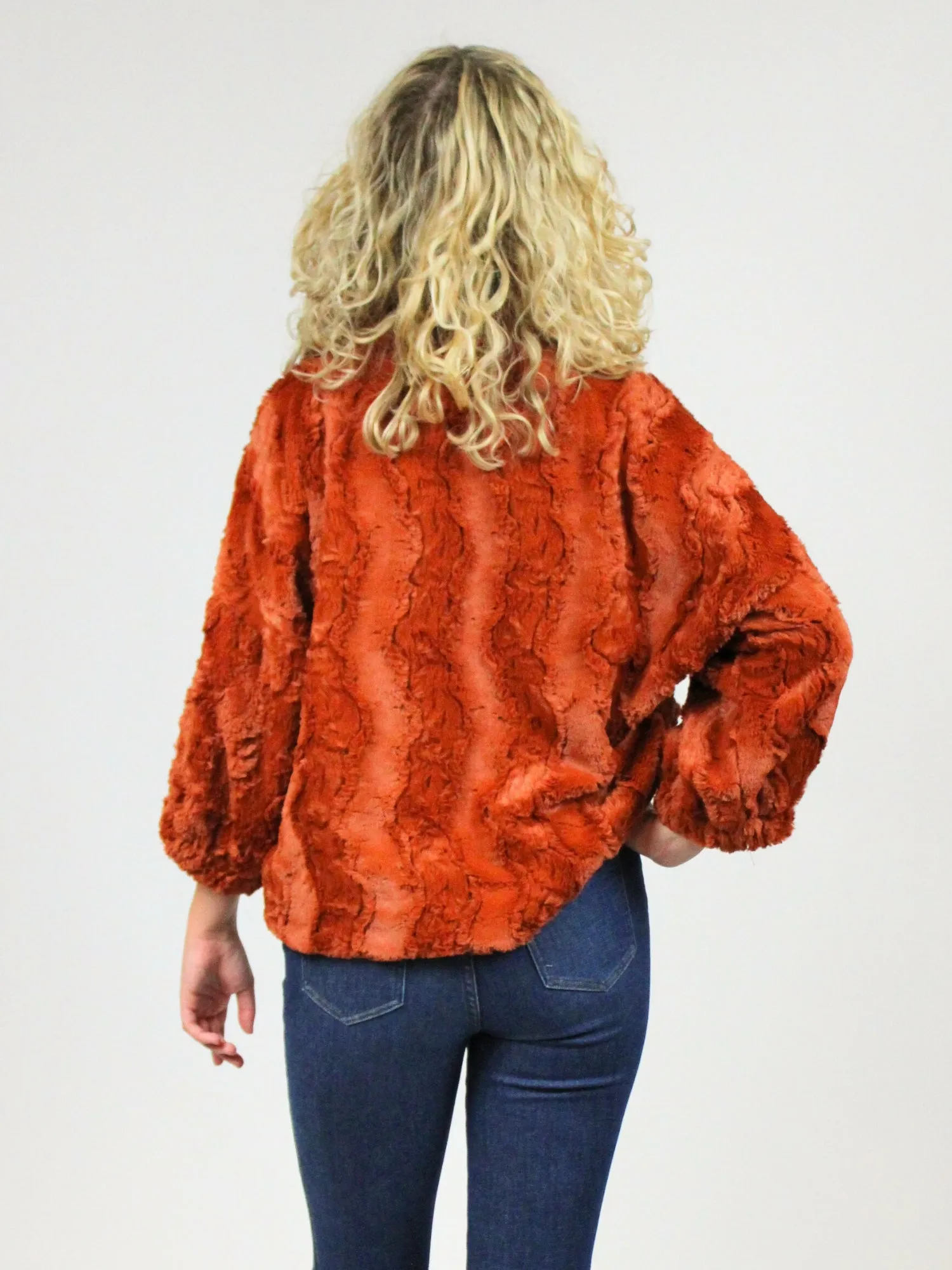 Ivy Jane Poof Sleeve Faux Fur Popover