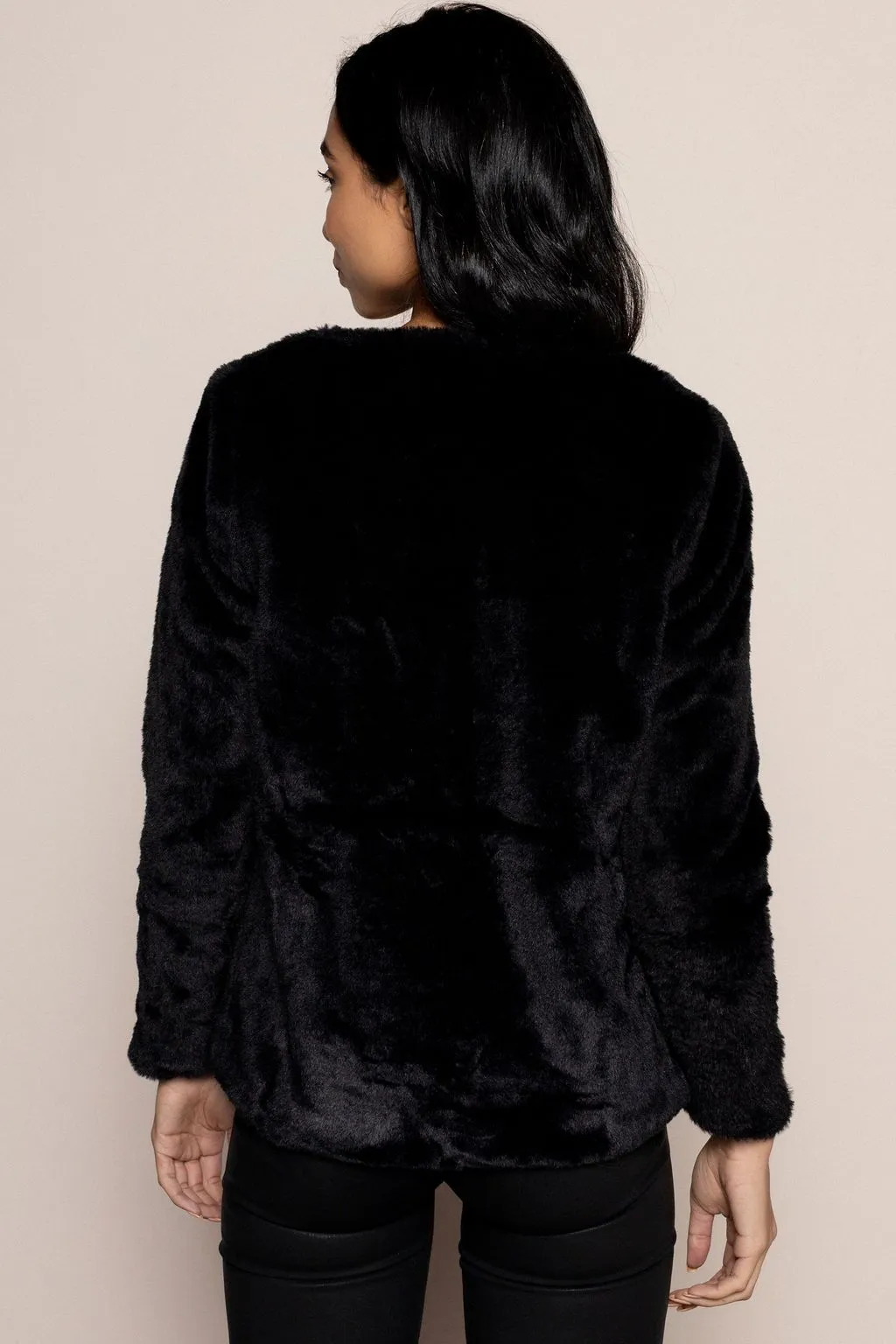 Jagger Fur Jacket in Black