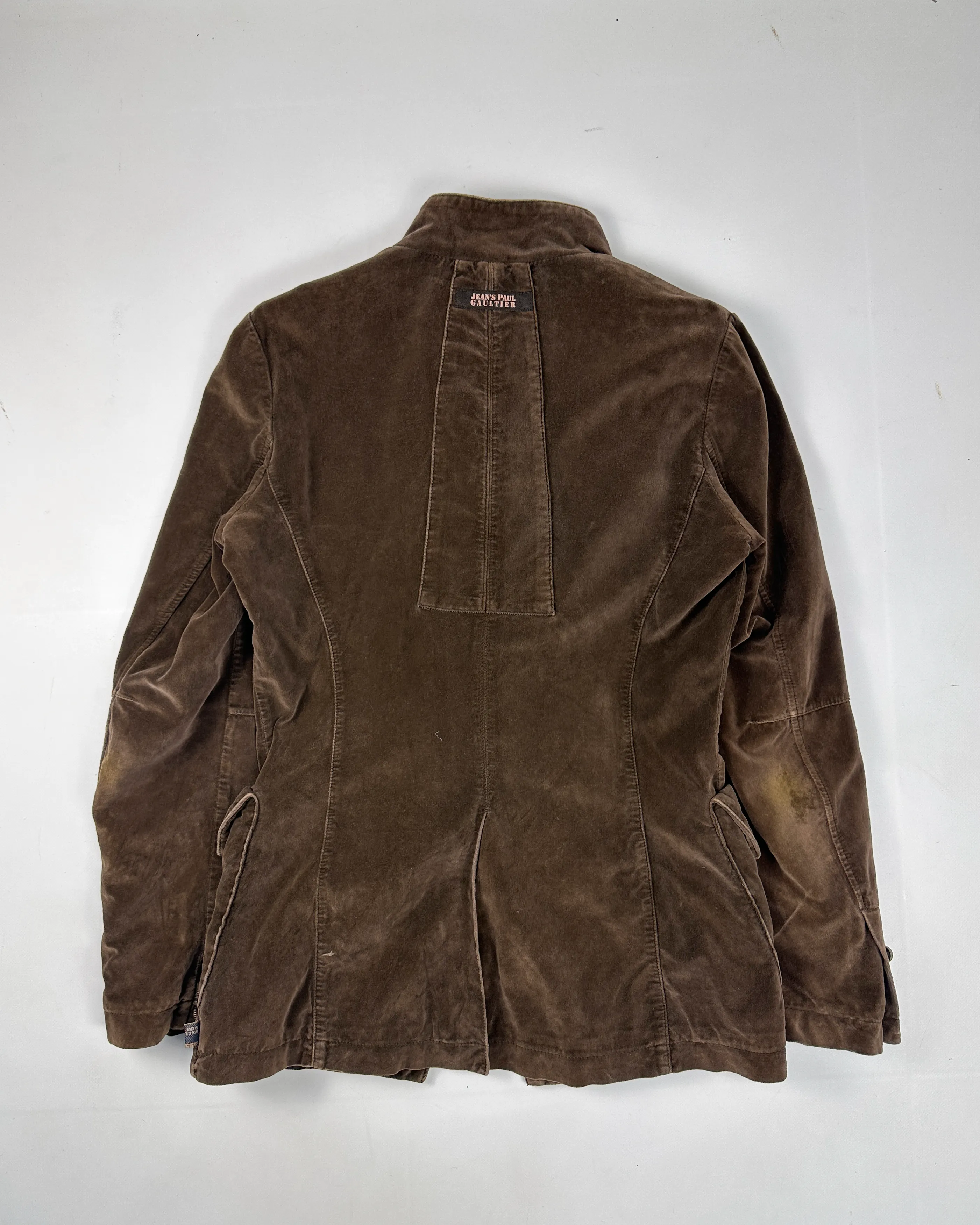 Jean Paul Gaultier Chocolate Velour Decorated Jacket 1990's