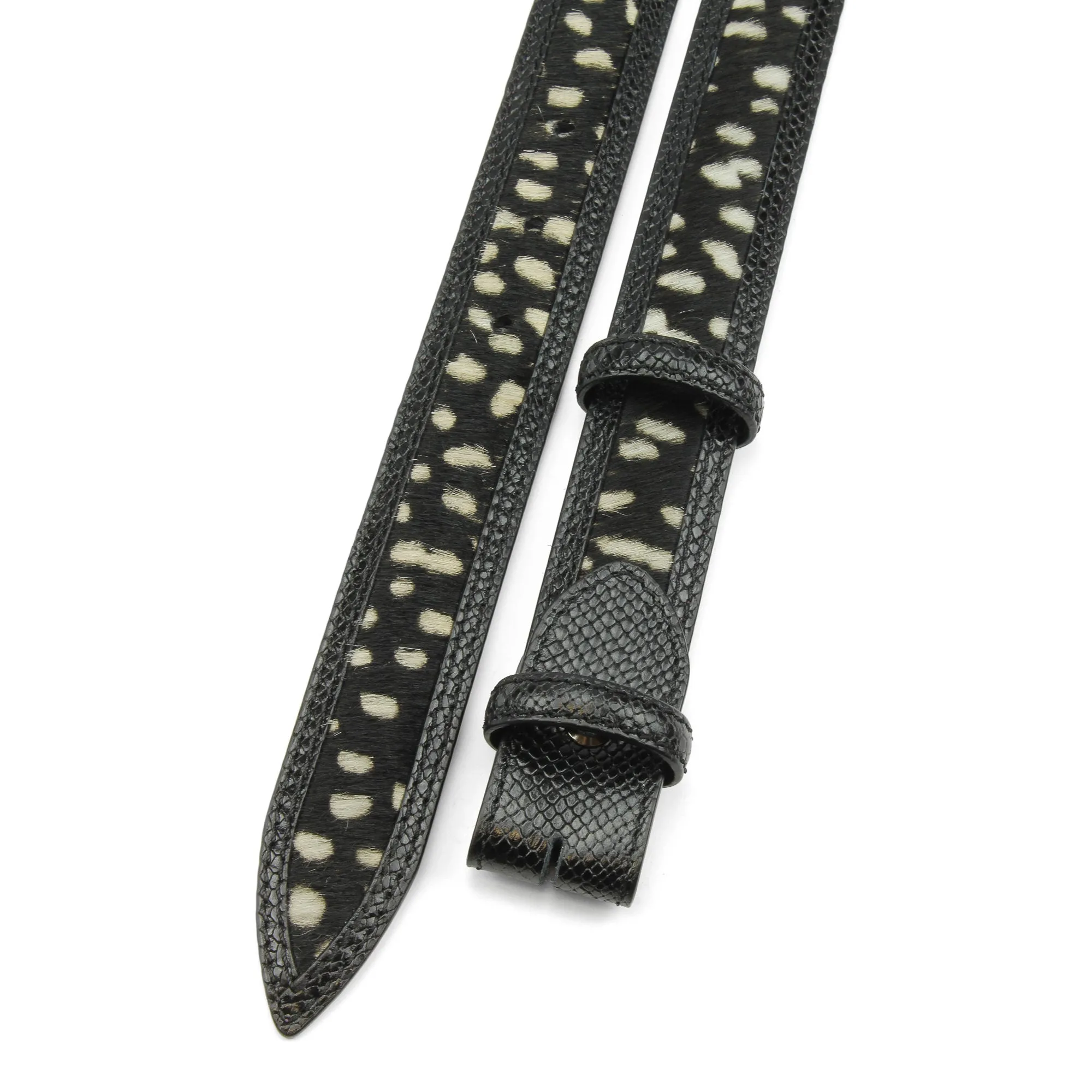 Jett Pony/Snake Mix Narrow Belt Strap