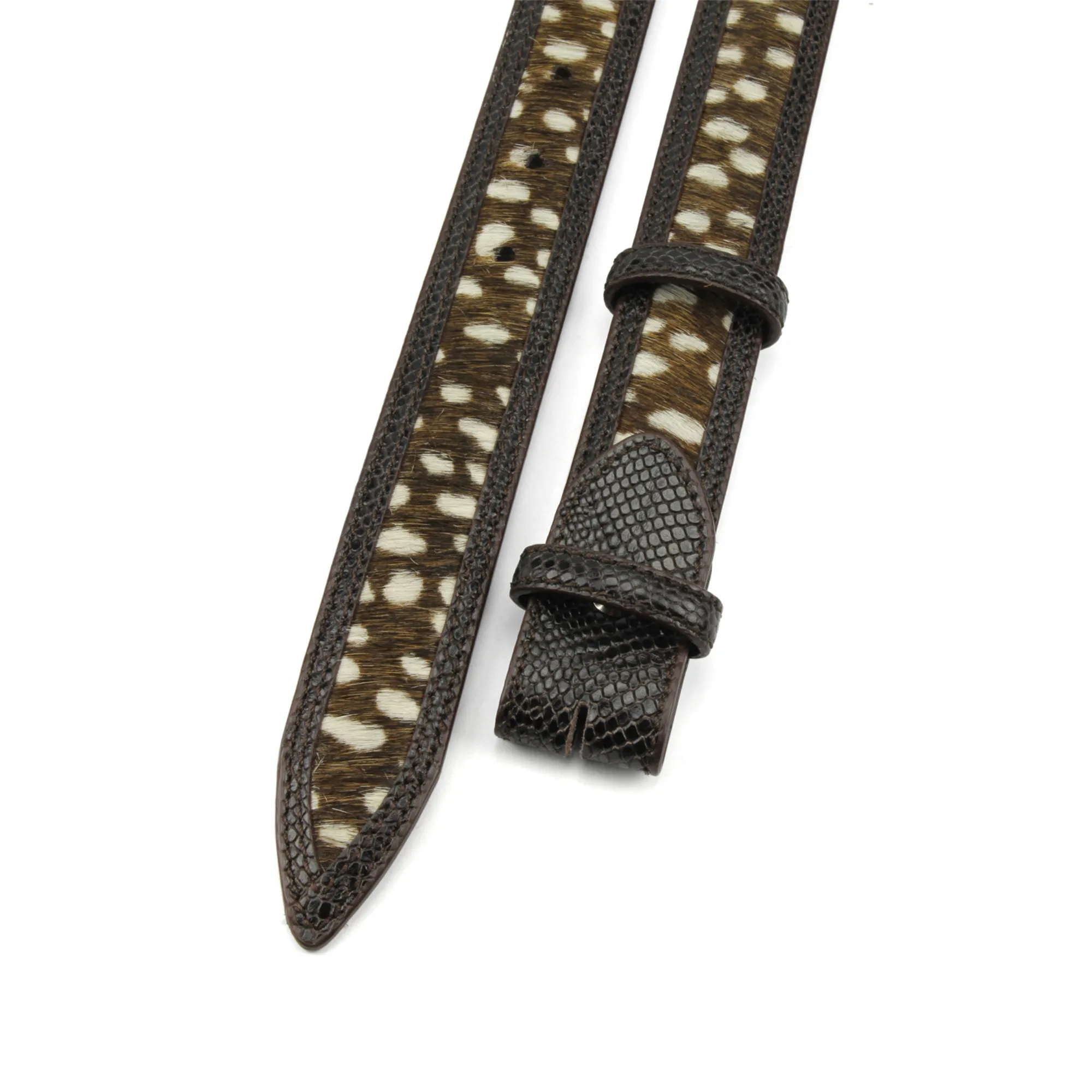 Jett Pony/Snake Mix Narrow Belt Strap