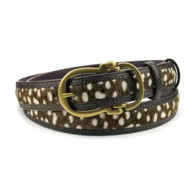 Jett Pony/Snake Mix Narrow Dark Choc Belt