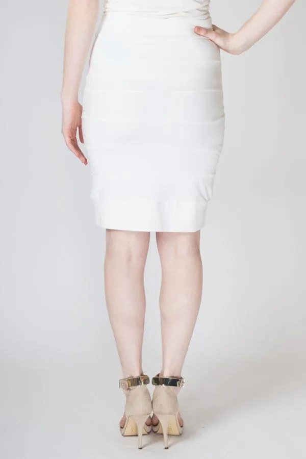 Jonelle Skirt, White, Bamboo - Final Sale