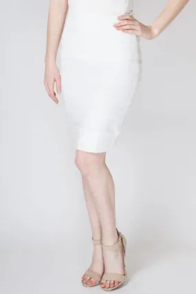 Jonelle Skirt, White, Bamboo - Final Sale