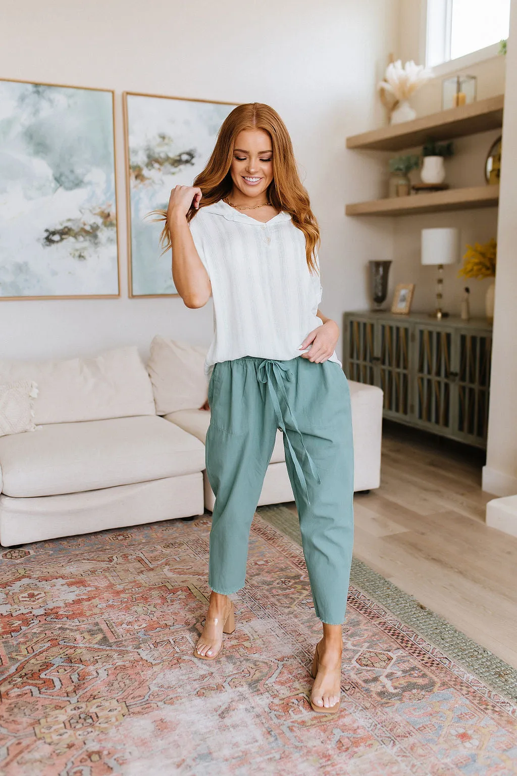 Judy Blue Love Me Dearly High Waisted Pants in Jade