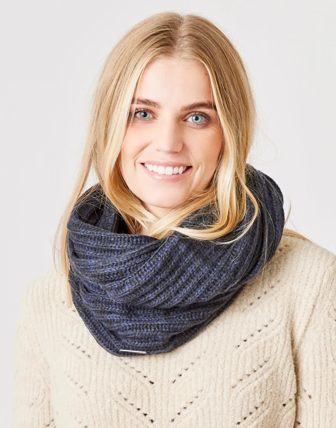 Julie Scarf: Navy Heather - FINAL SALE