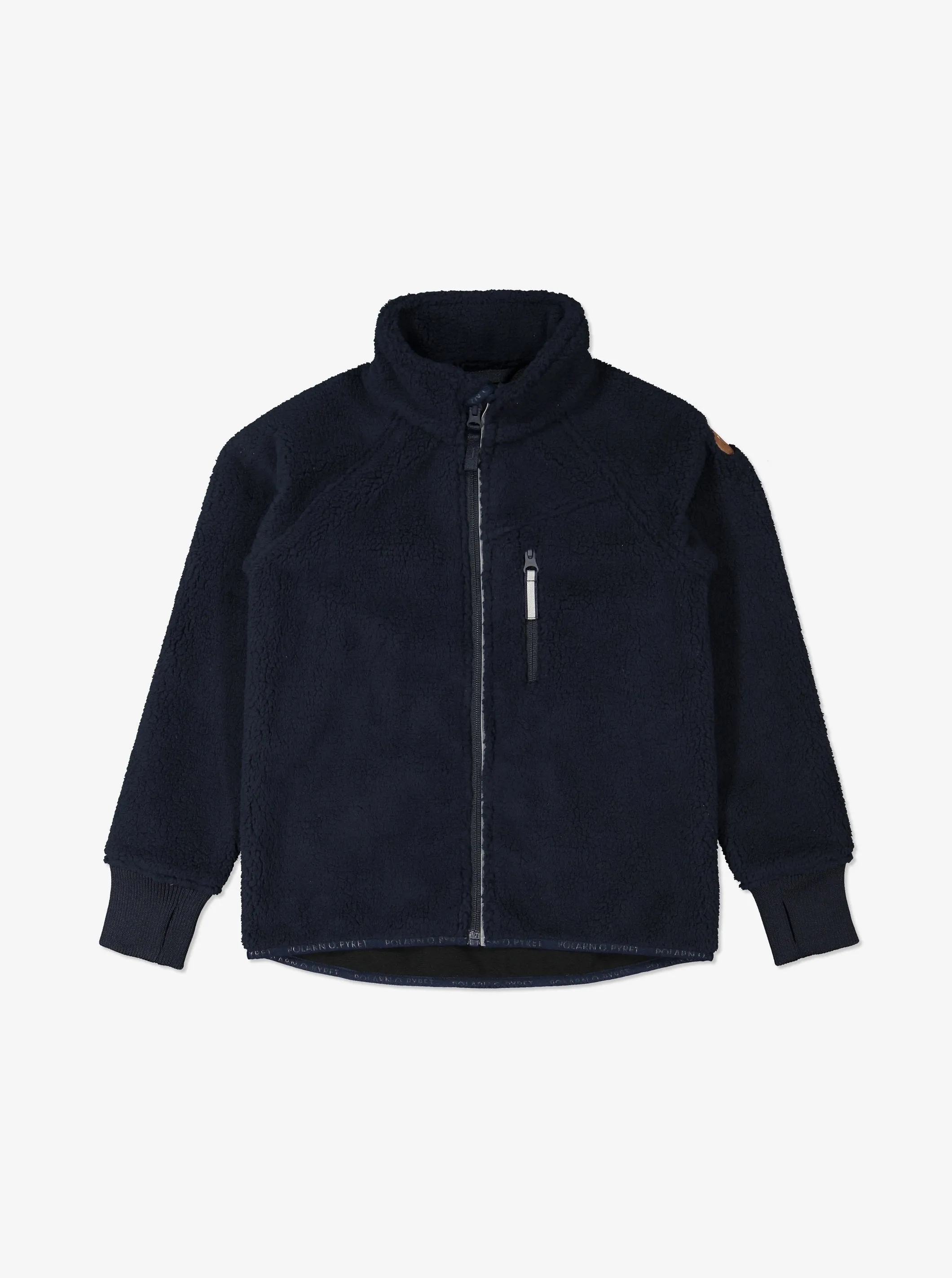 Kids Sherpa Navy Fleece Jacket