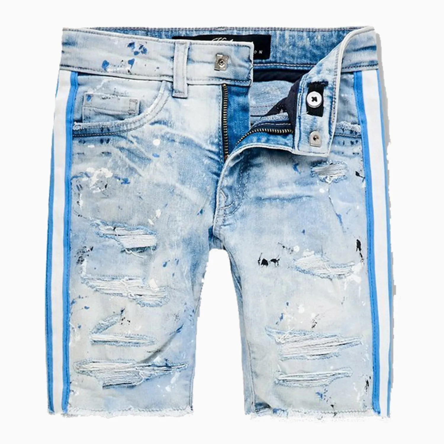 Kid's Striped Denim Short