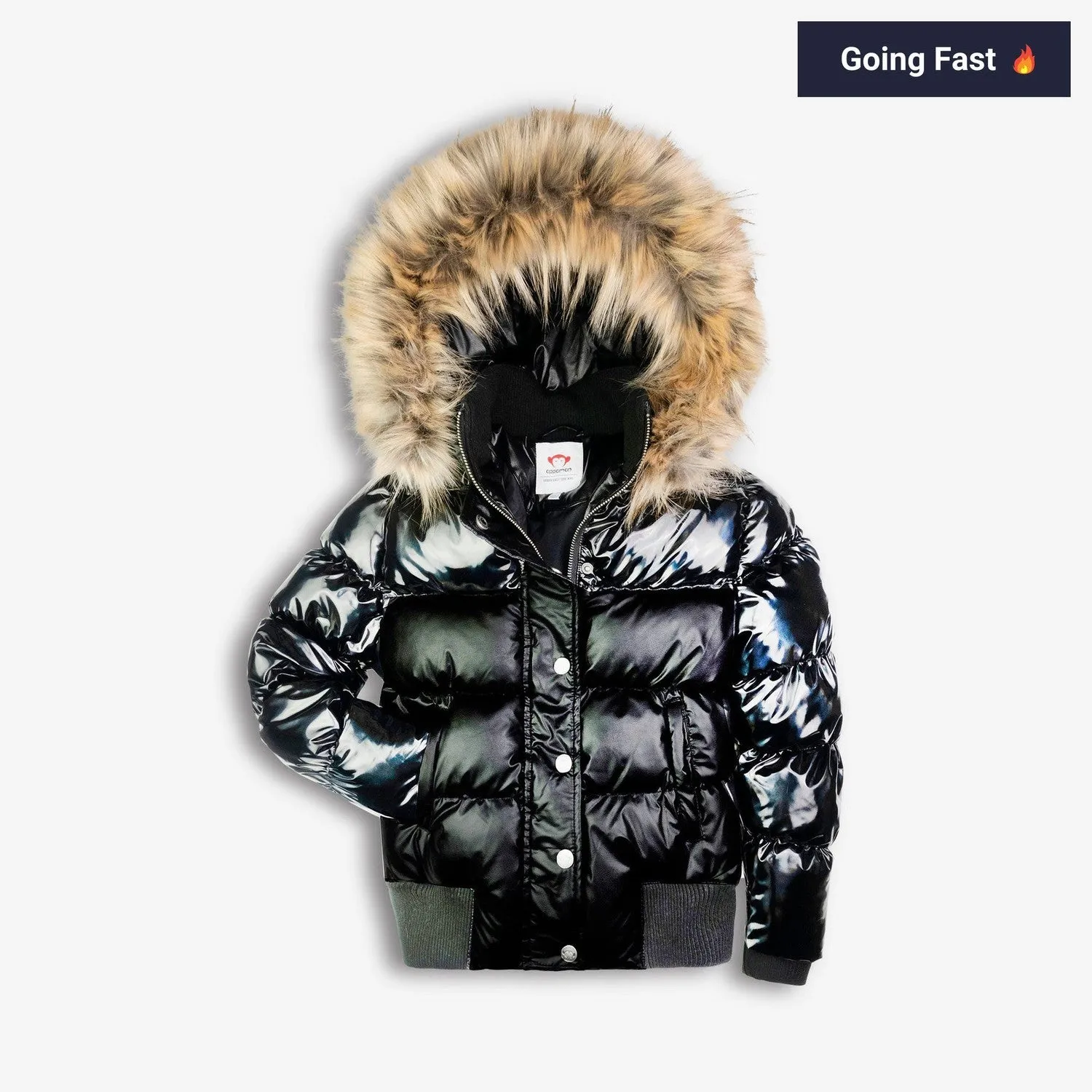 Kyla Puffer Coat | Black Mix