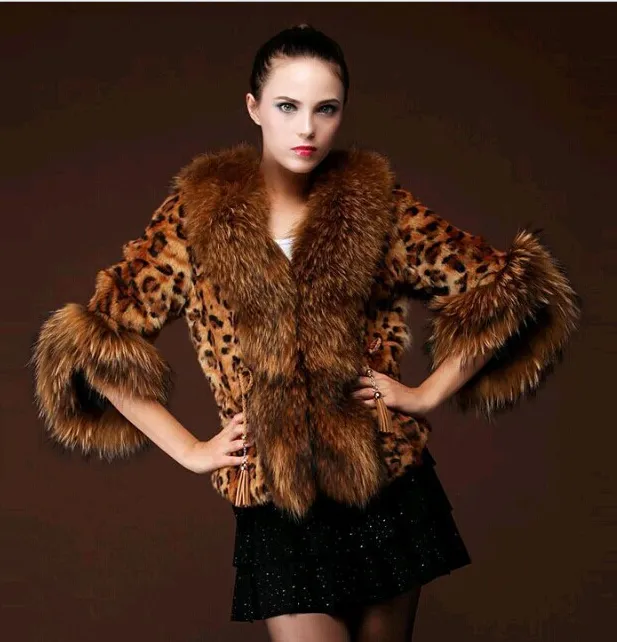 Leopard Print Fur Warm Coat